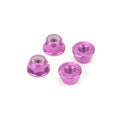 M4 Alloy Serrated Nyloc Nuts - Purple - 4pcs