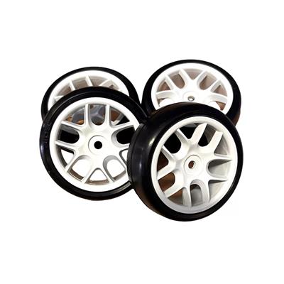 Ride FWD 1/10 Belted TR09 Slick Tyres 10 Spoke - White